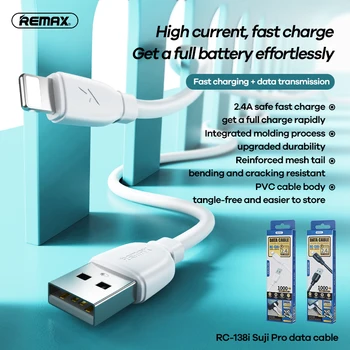 Remax Meleg Eladási Alacsony Micro-USB-Ár 2.4 Egy Gyors Töltés Mobiltelefon, Micro-USB Töltő Kábel Smart adatkábel RC-138
