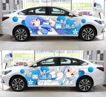 Rendelésre Készült, Vízálló Japán Anime Vinil Autó Matrica Aranyos Lány Rajzfilm Ajtó Matricák Ralliart Rally Matricák Jármű Tartozékok