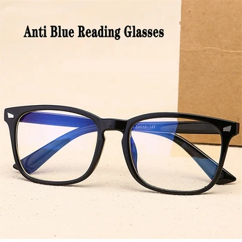 Retro Tér Dekoratív Szemüveg Nők Anti-Kék Fény Számítógép Szemüvegek Nagy Méretű Olvasó Szemüveg Keret Dioptria +0+1+2+3.5+4