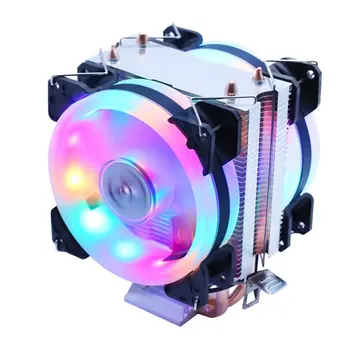 RGB CPU-Hűtő Radiátor Színes Fény Néma PWM 130W TDP Intel 1150 1155 1156 1366 2011 X79 X99 AM2 AM3 AM4 Ventilador