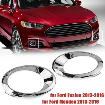 RH Utas Oldalon LH Vezető Oldalán Chrome-Ködlámpa Fedő Rács Keret Trim Gyűrű Ford Fusion Mondeo 2013-2016
