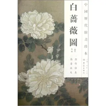 Ritka Kínai Festmények A Korábbi Dinasztiák: Fehér Rózsa, Kínai Festmény Gongbi Aprólékos Vonal, Rajz, Technika, Másolás Könyvek