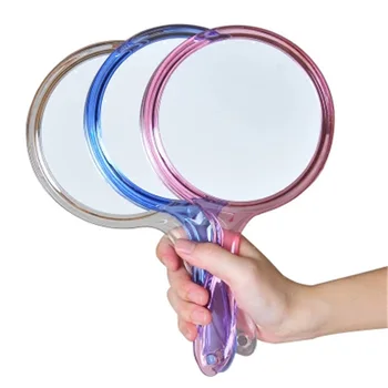 Régi Kézi Smink Tükör Nagyító 1X/3X Hiúság Mirror Szalon Kerek Make Up Kozmetikai Kompakt Tükör Kezelni A Nők