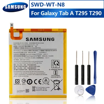Samsung Eredeti SWD-WT-N8 Tabletta Akkumulátor Samsung Galaxy Tab Egy T295 T290 Valódi Csere Tabletta Akkumulátor 5100mAh