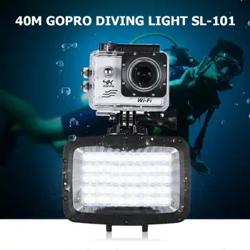 SL-101 LED Búvárkodás Kamera Videó Fényt 1800LM Fotózás Lámpa, Víz alatti Búvárkodás Fény a GoPro 3 4 Fotó Stúdió Tartozékok