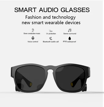 Smart audio szemüveg Vezeték nélküli bluetooth fejhallgató csontvezetéses fülhallgató Mikrofon HD Zene Szemüveg Szabadtéri Kerékpáros Napszemüveg