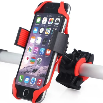 Soporte de móvil para bicicleta pinza con gomas elásticas para fijar okostelefon en el manillar de la bici
