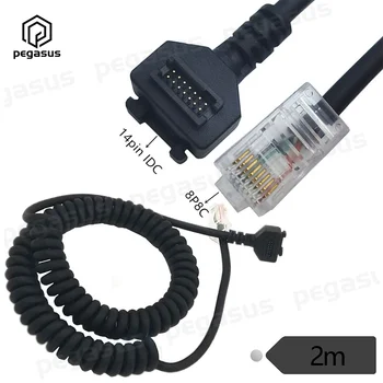 Spirál Spirál USB-Kábel 14 Pin Pályán 1.27 IDC RJ45 8P8C Férfi A VeriFone VX810