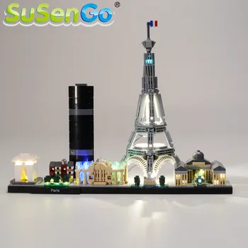 SuSenGo LED Készlet 21044 Építészet Párizs Kompatibilis 17015 , (Modell Nem Tartalmazza)