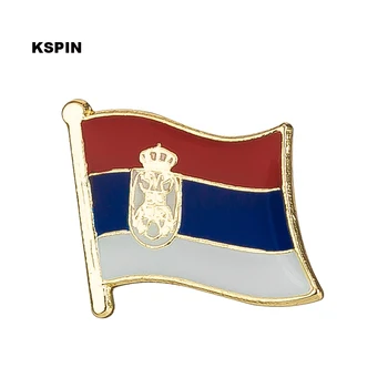 Szerb zászlót kitűző kitűző jelvény Bross Ikonok 1DB PS-0152