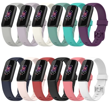 Szilikon Smartband Sport Csukló Watchband Cserealkatrész Fitbit Luxe Okos Zenekar Szíj Karóra Karkötő Karkötő Kiegészítők