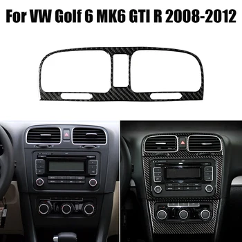 Szénszálas autó belső, CD-panel dekoráció;Alkalmas Volkswagen Golf 6 MK6 GTI GAR R 2008 2009 2010 2011 2012 autó matrica