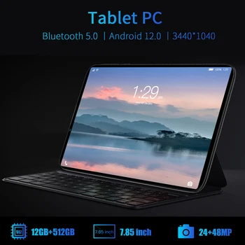 Tablet PC K20 5G 8800mAh 12GB RAM 640GB ROM Új, 8 Inch Pad Google Play GPS WPS Office 12 Core Dual SIM Küldeni Billentyűzet Tablette