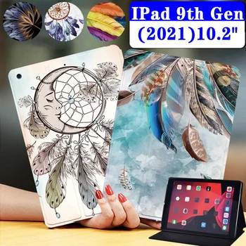 Tablet tok Apple IPad 2021 9 Generációs 10.2 Colos Hordozható Anti-Őszi Leatheer tok Ipad 9 10.2