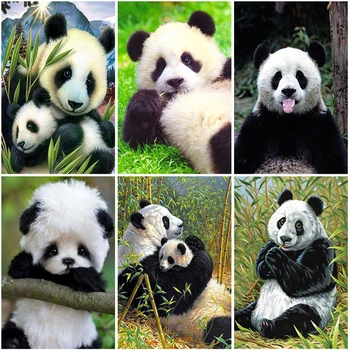 Teljes Négyzet/Kör 5D Gyémánt Festmény Panda Gyémánt Hímzés Mozaik Állatok keresztszemes Kép Strasszos Kézimunka Art Ajándék