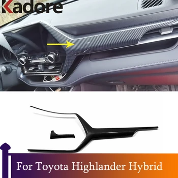 Toyota Highlander Hybrid 2021 2022 Front Center Vezérlőpult Fröccsöntés Fedezze Trim Autó Stílus Belső Kiegészítők Bal kéz