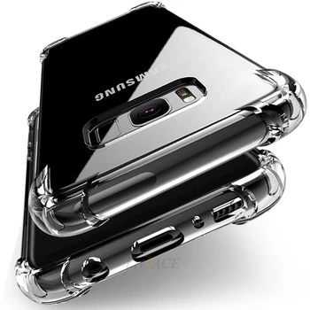 TPU Air-bag Tranparent Telefon tok Samsung S8 S9 S10 S10E Plusz M10 M20 a30-as A40 A50 A70 Samsung Galaxy Note 9 10 10 Plusz