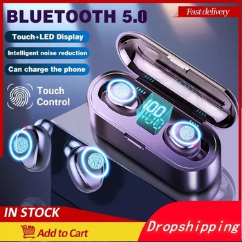 Tws az F9 billentyűt a Bluetooth Fülhallgató Vezeték nélküli Fejhallgató, Bluetooth Nagykereskedelmi Sport Hifi Handfree a Fülhallgató Eladó Sport
