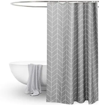 UFRIDAY Szürke Csíkos Design zuhanyfüggöny Poliészter Vízálló Fürdő Függöny Fürdőszoba Sűrűsödik Mildewproof Fürdőkádban Függöny