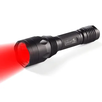 Ultrafire 18650 LED Piros/Zöld/Kék fény Lámpa 1800 Lumen Kézi Taktikai Luz vadászat lámpa Fény, vaku Fáklya