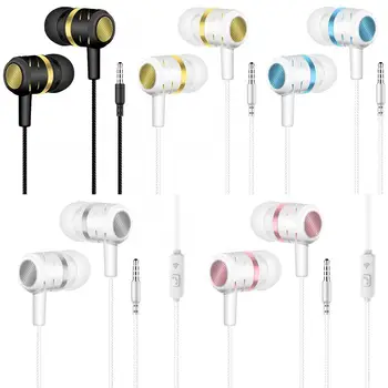 Univerzális 3,5 mm-es Bass HIFI In-ear Fülhallgató két Hangszóró, Mélynyomó Sztereó Sport Headet Samsung huawei xiaomi Mikrofon