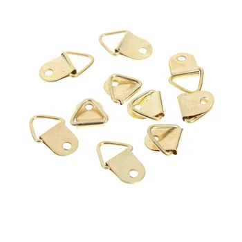 Univerzális Erős Arany D Gyűrűk Dekor képkeret Akasztó Kampó Lóg Háromszög Csavarok Segítő Nagykereskedelmi 10db