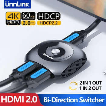 Unnlink HDMI Switcher 4K HD Splitter a Xiaomi Mi Doboz Bi-Irányba 1x2/2x1 Adapter HDMI Kapcsoló, 2 Az 1-ben a PS4 HDMI Kapcsoló