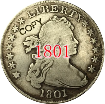 USA 1801 Terítette Mell Dollár Másolás Érmék