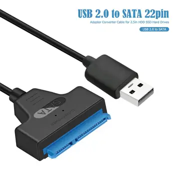 USB 2.0/3.0 SATA 22pin Kábel Adapter Átalakító SATA 3 USB 3.0 Kábel HDD SSD Csatlakoztassa a Kábel Vezeték 2,5 Hüvelykes Merevlemez-Meghajtók
