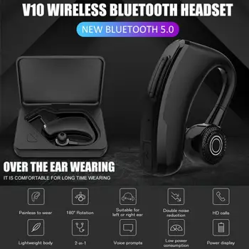 V10-es Üzleti Bluetooth Fejhallgató-Gyors Töltés Vezető Kihangosító, Fülhallgató Mikrofonnal hangvezérlés zajszűrő