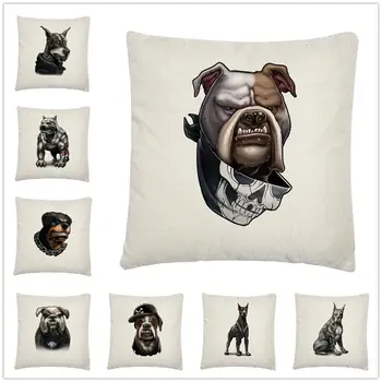 Vad kutya rajzfilm minta Vászon párnahuzat párnahuzat az Otthoni Kanapé Autó Dekoráció Pillowcase45X45cm
