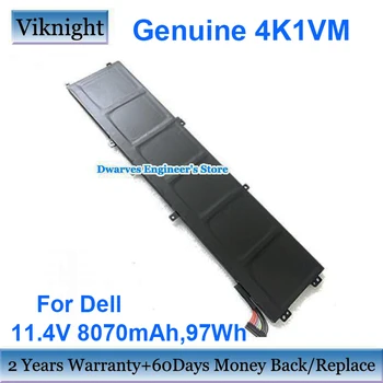 Valódi 4K1VM 11.4 V 8070mAh 97Wh Akkumulátor Dell G7 17 7700 0W62W6 Laptop Akkumulátorok, Fekete