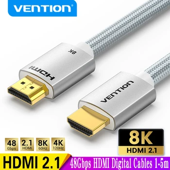 Vention HDMI 2.1 Kábel TV Box USB-C HUB PS5 HDMI Kábel 8K/60Hz Ultra Nagy sebességű HDMI Splitter Kábel eARC HDR10+ HDMI2.1 Cabl