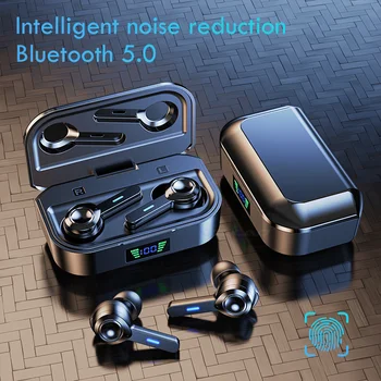 VOULAO Bluetooth 5.0 Fülhallgató Touch Control Fülhallgató Vezeték nélküli Fejhallgató IPX6 Vízálló Fülhallgató A Micrphones zajszűrő