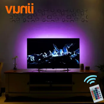 Vunji USB LED Szalag 5050 RGB TV Háttér-Világítási Készlet Cuttable a 20Key RF Vezérlő 1M/2M Meghatározott,Vízálló, vagy Nem vízálló