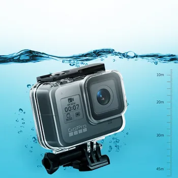 Víz alatti Vízálló tok a GoPro Hero 8 Védő Burok Takarja Ház Búvárkodás, Úszás, Edzett Osztály Tartozékok Szilikon