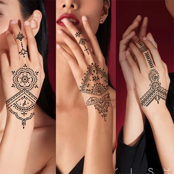 Vízálló Ideiglenes Tetoválás Matrica Mellkasi Csipke Henna Mandala Tetoválás Gyémánt Virág Test Művészeti Kar Hamis Tetoválás A Nők A Férfiak Tattoo Art