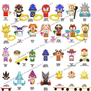 WM6086 WM6087 WM6088 LG1001 anime tégla Sonic Amy Rose Ray Storm Shadow építőkövei mini akció játék ábra a Gyermekek ajándékok