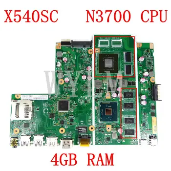 X540SC N3700 CPU, 4GB RAM N15V-GL1-KB-A2 alaplapja REV 2.0 ASUS X540S X540SC laptop alaplap 90NB0C10-R00010 Ingyenes Szállítás