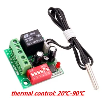 Xh-w1701adjustable hőmérséklet-szabályozó kapcsolót, nagy pontossággal DC12V hőelvezetés fűtési hőmérséklet-szabályozó kapcsolót.