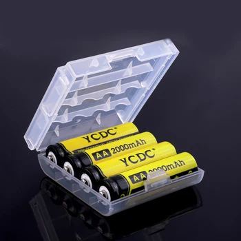 YCDC Hordozható Merevlemez-Műanyag Akkumulátor Tároló Doboz tartó AA AAA Újratölthető Akkumulátorok Szervező Dobozok