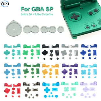 YuXi Tiszta Gombok Set Készlet Gameboy Advance SP A B Válassza ki Indítsa el a Power On Off L a R Gomb, D-Pad, A GBA SP Gumi Vezető