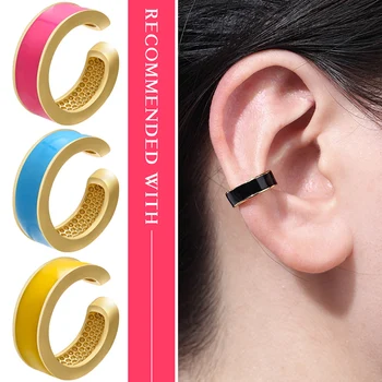 ZHUKOU 1 darab 2020 ÚJ Gyönyörű többszínű Fül bilincs hamis piercing videó fülbevaló a nők, lányok modell:VE219