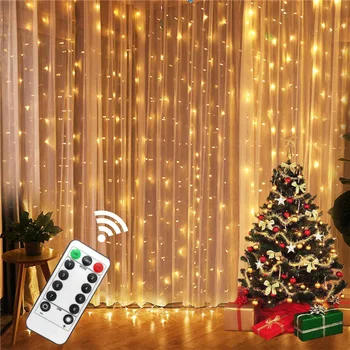 ZK3 Karácsonyi Dekoráció az Otthoni 3m Függöny String Fény Flash Tündér Garland lakberendezés Navidad 2022 Karácsonyi Dekoráció Új Év