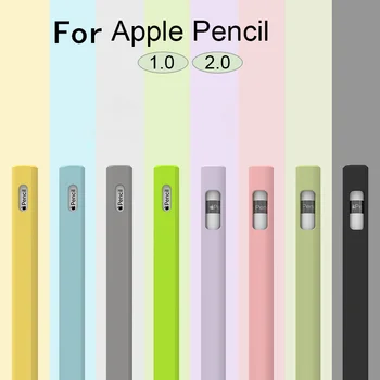 Édes Cukorka Színű Szilikon tolltartó Apple Ceruza 2/1 iPad Tablet Touch Pen Stylus Rajzfilm triangl védőburkolat