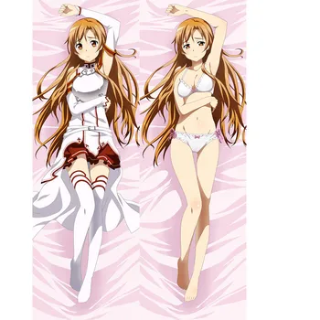 Érdekesség de almohada en línea de Anime Kard Art Kirito Yuuki Szét Dakimakura, Szexi, 3D, doble cara, para cama, de alapvetően almohada