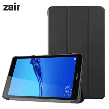 Érdekesség Huawei MediaPad M5-Lite 8.0 JDN2-AL00/W09 Ütésálló Összecsukható Folio PU Bőr Tabletta Esetben Álljon coque közelében Fedél