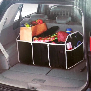 Összecsukható Fekete Kocsi Csomagtartójában Szervező Játékok Élelmiszer Tárolására Teherautó Konténerben Táskák Doboz Autó, Tároláshoz, Stílus Auto Tartozékok