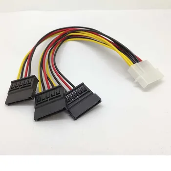 Új, 4 Pin IDE Molex 3 Soros ATA-SATA Hatalom Elosztó Kábel csatlakozók új