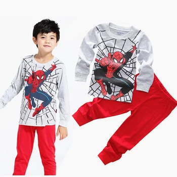 Új Nyári Gyerekek, Fiúk, Lányok Ruhát Disney Marvel Spiderman Baba Szuperhős Pizsama Szett Gyermekek Hálóruházat Gyerekek Pijamas